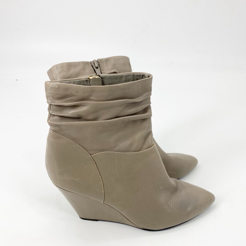 Seychelles Women’s Wedge Ankle Boots S 9.5 Taupe Leather